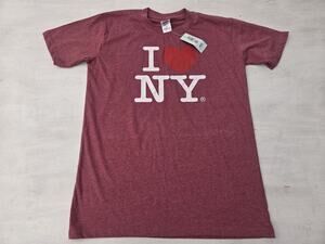 Vintage Y2K I ❤️ NY Shirt Size M Red I Love New York Graphic Short Sleeve EUC